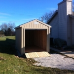 8x16 Gable 7' SIdes with roll up door and ramps Franklin WI #1